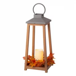 Glitzhome 19.29 In. H Wooden/Metal Led Pillar Lantern With 3 Changeable Candle Rings Spring/Fall/Christmas 10 Glitzhome 19.29 In. H Wooden/Metal Led Pillar Lantern With 3 Changeable Candle Rings Spring/Fall/Christmas -Indoor-Christmas-Decorations Sales unnamed file 1001