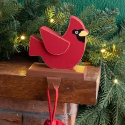 Glitzhome 6.3 In. L Wooden/Metal Cardinal Stocking Holder -Indoor-Christmas-Decorations Sales unnamed file 1032