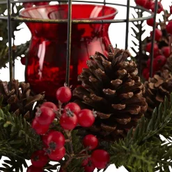 Nearly Natural Pine Berry Birdhouse Candelabrum 6 Nearly Natural Pine Berry Birdhouse Candelabrum -Indoor-Christmas-Decorations Sales unnamed file 1043