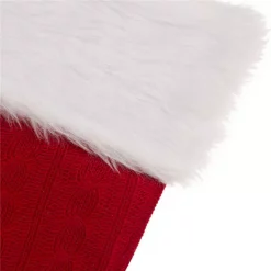 Glitzhome 20 In. L Knitted Stocking With Faux Fur Cuff -Indoor-Christmas-Decorations Sales unnamed file 105