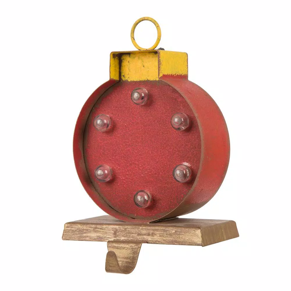 Glitzhome 2-Pack Marquee LED Ornament Stocking Holder 3 Glitzhome 2-Pack Marquee LED Ornament Stocking Holder - Image 3