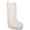 VHC Brands 20 In. Ivory Felt Christmas Traditional Decor Stocking