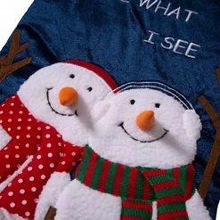 Glitzhome 36 In. H Polyester Velvet 3D Oversized Snowman Stocking -Indoor-Christmas-Decorations Sales unnamed file 1088