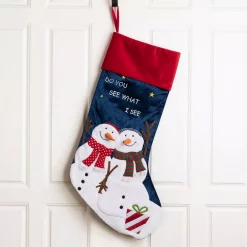 Glitzhome 36 In. H Polyester Velvet 3D Oversized Snowman Stocking -Indoor-Christmas-Decorations Sales unnamed file 1090