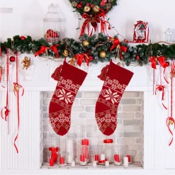 Glitzhome 24 In. Knitted Acrylic Christmas Decoration Snowflake Stocking (2-Pack) 13 Glitzhome 24 In. Knitted Acrylic Christmas Decoration Snowflake Stocking (2-Pack) -Indoor-Christmas-Decorations Sales unnamed file 1112