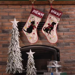 Glitzhome 21 In. L LED Embroidered Linen Christmas Stocking – Dog -Indoor-Christmas-Decorations Sales unnamed file 1125
