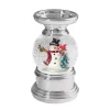 Haute Decor 7.5 In. Snowman Snowburst Animated Snow Globe Candleholder
