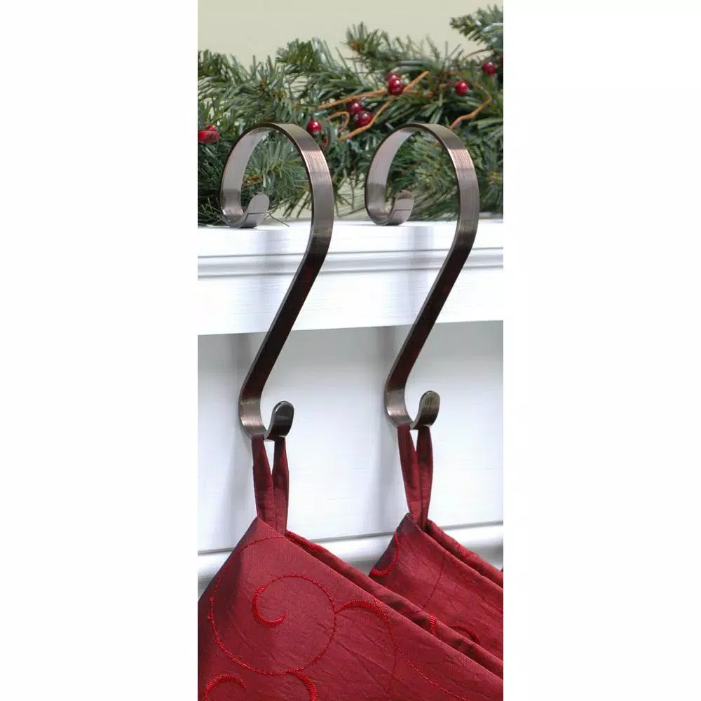 Haute Decor Oil-Rubbed Bronze Stocking Scrolls Stocking Holders (2-Pack) 2 Haute Decor Oil-Rubbed Bronze Stocking Scrolls Stocking Holders (2-Pack) - Image 2
