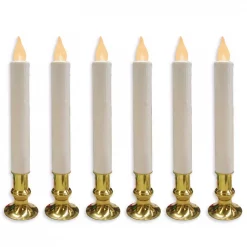 Brite Star 6 Count 9 In. H Simple On™ LED White Candle (Set Of 2)