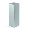 Zest Candle 3 In. X 9 In. Metallic Silver Square Pillar Candle Bulk (12-Box)