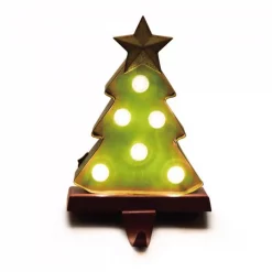 Glitzhome 8.48 In. H Marquee LED Tree Stocking Holder