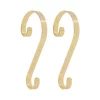 Haute Decor Brass Stocking Scroll Stocking Holder (2-Pack)