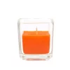 Zest Candle 2 In. Orange Square Glass Votive Candles (12-Box)