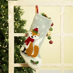 Glitzhome 19 In. L Fox Hooked Stocking -Indoor-Christmas-Decorations Sales unnamed file 168