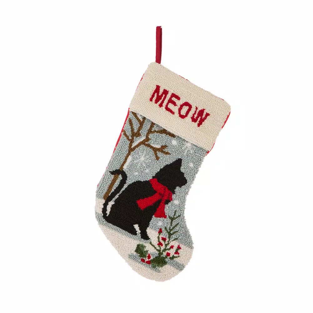Glitzhome 21 In. Polyester And Acrylic Hooked Cat And Dog Stocking (2-Pack) 2 Glitzhome 21 In. Polyester And Acrylic Hooked Cat And Dog Stocking (2-Pack) - Image 2