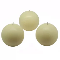 Zest Candle 3 In. Ivory Ball Candles (6-Box)