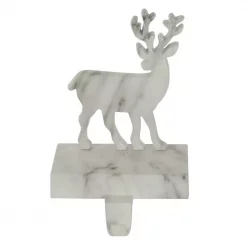 Northlight 7.5 In. Black And White Marbled Deer Christmas Stocking Holder