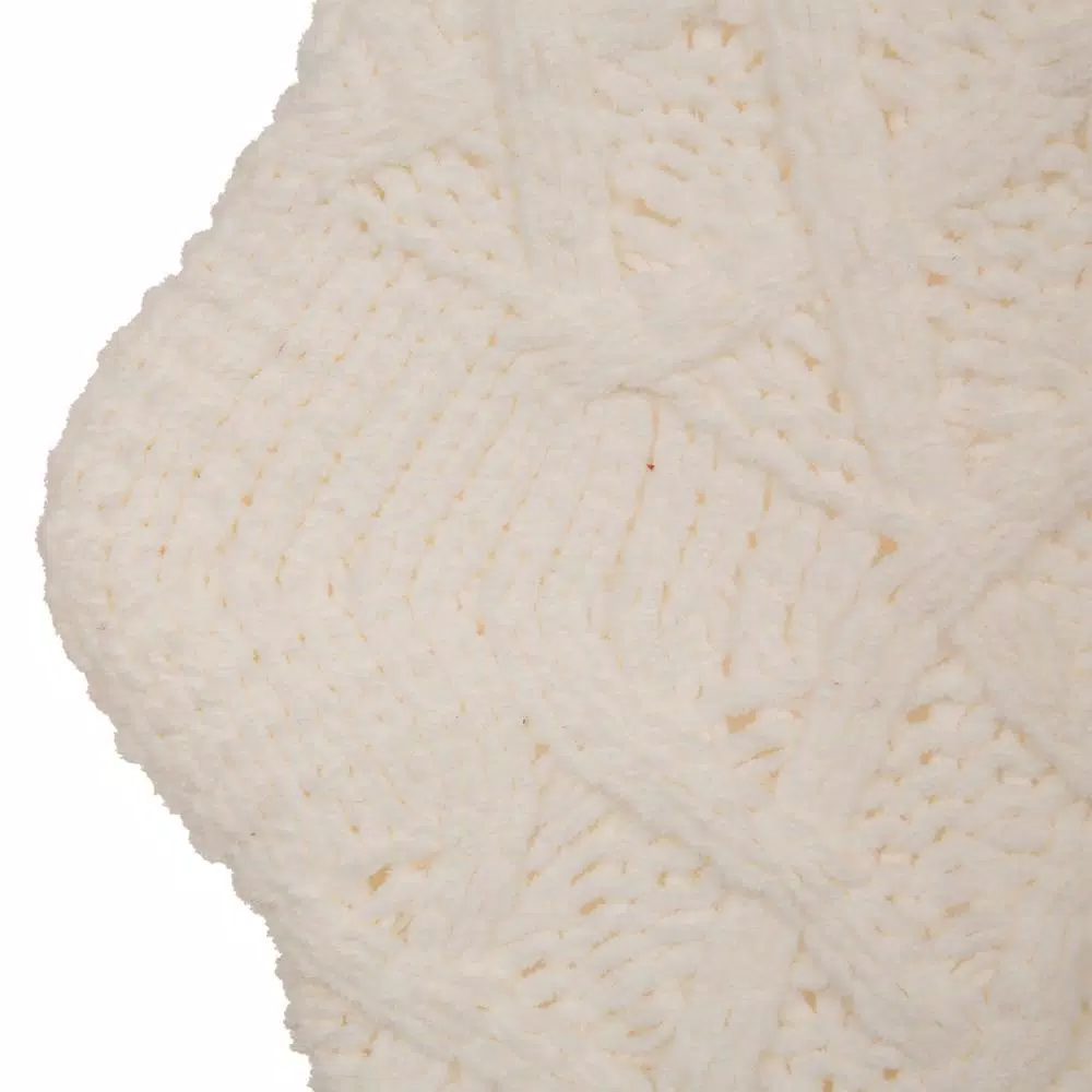Glitzhome 22 In. Knitted Acrylic White Christmas Decoration Stocking (Set Of 2) 4 Glitzhome 22 In. Knitted Acrylic White Christmas Decoration Stocking (Set Of 2) - Image 4