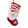 Glitzhome 20 In. Polyester/Acrylic Hooked Christmas Stocking With 3D Santa