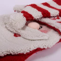 Glitzhome 20 In. Polyester/Acrylic Hooked Christmas Stocking With 3D Santa 6 Glitzhome 20 In. Polyester/Acrylic Hooked Christmas Stocking With 3D Santa -Indoor-Christmas-Decorations Sales unnamed file 209