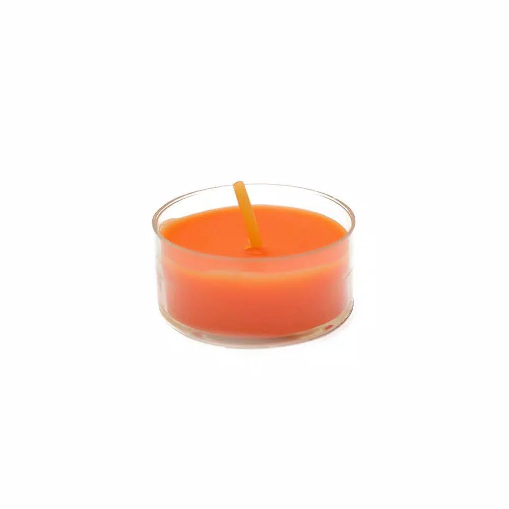 Zest Candle 1.5 In. Orange Tealight Candles (50-Pack) 1 Zest Candle 1.5 In. Orange Tealight Candles (50-Pack)