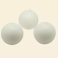 Zest Candle 3 In. White Ball Candles (6-Box)
