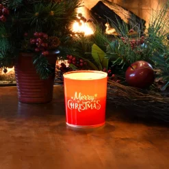 LUMABASE Battery Operated Glass LED Merry Christmas Candles (Set Of 2) -Indoor-Christmas-Decorations Sales unnamed file 27