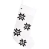 VHC Brands 20 In. Cotton Black Emmie Farmhouse Christmas Decor Patch Stocking
