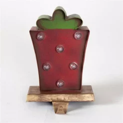 Glitzhome 8.48 In. H Marquee LED Gift Box Stocking Holder -Indoor-Christmas-Decorations Sales unnamed file 300