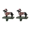 Glitzhome Wooden/Metal Dachshund Stocking Holder (Set Of 2)