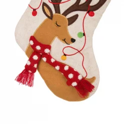 Glitzhome 21 In. L LED Embroidered Linen Christmas Stocking – Reindeer -Indoor-Christmas-Decorations Sales unnamed file 33