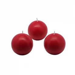 Zest Candle 2 In. Red Ball Candles (Box Of 12)