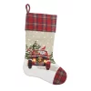 Manor Luxe 0.1 In. H X 20 In. L Polyester Snowy Car By Santa Light Up Christmas Stocking