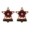 Glitzhome 2-Pack Marquee LED Star Stocking Holder