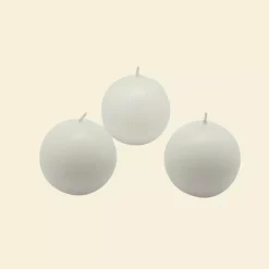 Zest Candle 2 In. White Ball Candles (Box Of 12)
