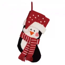 Glitzhome 19 In. H Acrylic/Polyester 3D Hooked Penguin And Reindeer Stocking (Set Of 2) -Indoor-Christmas-Decorations Sales unnamed file 414