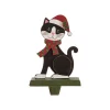 Glitzhome 7.76 In. H Wooden Metal Christmas Stocking Holder Cat