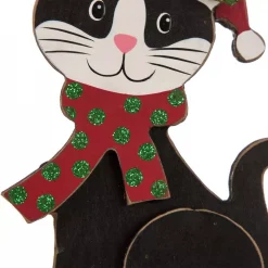 Glitzhome 7.76 In. H Wooden Metal Christmas Stocking Holder Cat 10 Glitzhome 7.76 In. H Wooden Metal Christmas Stocking Holder Cat -Indoor-Christmas-Decorations Sales unnamed file 430