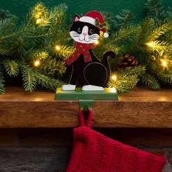 Glitzhome 7.76 In. H Wooden Metal Christmas Stocking Holder Cat 12 Glitzhome 7.76 In. H Wooden Metal Christmas Stocking Holder Cat -Indoor-Christmas-Decorations Sales unnamed file 432