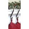 Haute Decor Stocking Scrolls Stocking Holders Bronze Embossed Holly (2-Pack)
