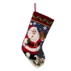 Glitzhome 19.00 In. L Hooked Stocking, Santa