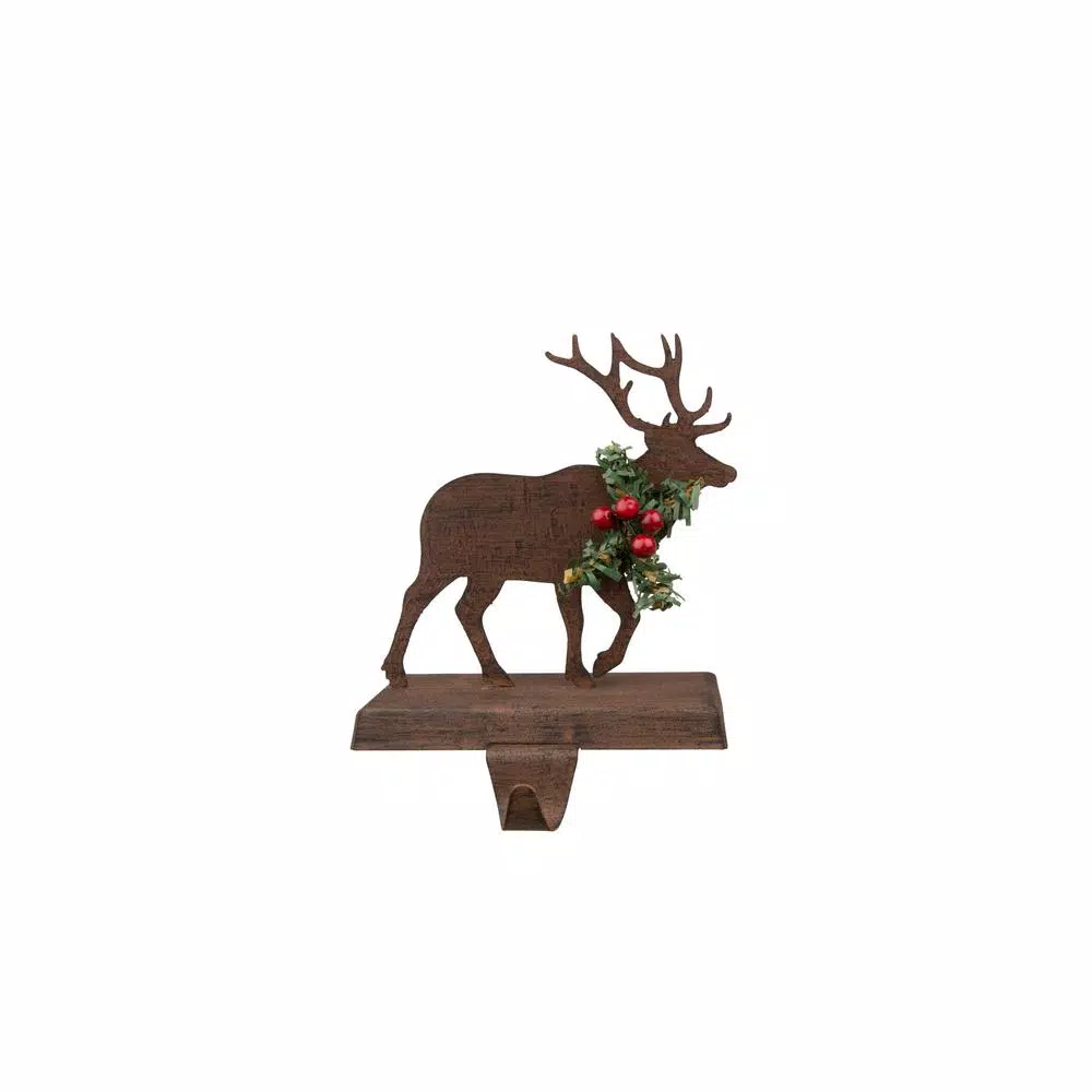 Glitzhome Wooden/Metal Reindeer Stocking Holder (2-Pack) 3 Glitzhome Wooden/Metal Reindeer Stocking Holder (2-Pack) - Image 3