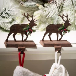 Glitzhome Wooden/Metal Reindeer Stocking Holder (2-Pack) 9 Glitzhome Wooden/Metal Reindeer Stocking Holder (2-Pack) -Indoor-Christmas-Decorations Sales unnamed file 479