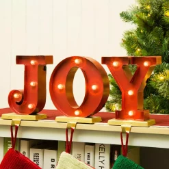 Glitzhome 8.46 In. H JOY Stocking Holder (Set Of 3) -Indoor-Christmas-Decorations Sales unnamed file 495