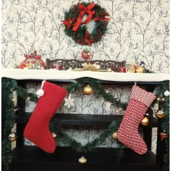 LR Home 20 In. Cotton Red And White Chevron Christmas Stocking 5 LR Home 20 In. Cotton Red And White Chevron Christmas Stocking -Indoor-Christmas-Decorations Sales unnamed file 509