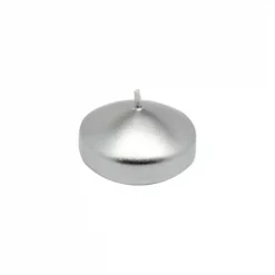 Zest Candle 1.75 In. Metallic Silver Floating Candles (Box Of 24)