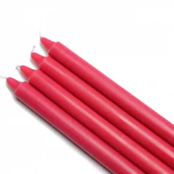 Zest Candle 10 In. Red Straight Taper Candles (12-Set)