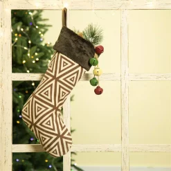 Glitzhome 20 In. L Christmas Stocking With Faux Fur Cuff -Indoor-Christmas-Decorations Sales unnamed file 549