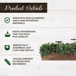 Fraser Hill Farm 10 In. Holiday Candle Holder Centerpiece -Indoor-Christmas-Decorations Sales unnamed file 561