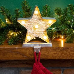 Glitzhome 7.5 In. H Marquee LED Lighted Christmas Stocking Holder Star -Indoor-Christmas-Decorations Sales unnamed file 58
